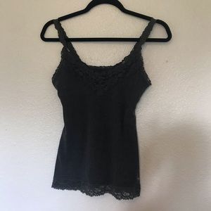 Gray A&F tank top with lace